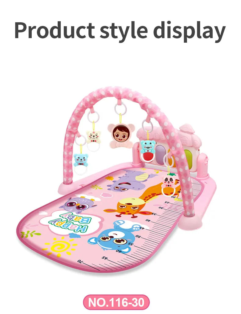 Baby Activity Gym Play Mat – Musical Multifunctional Fitness Frame & Educational Crawling Carpet