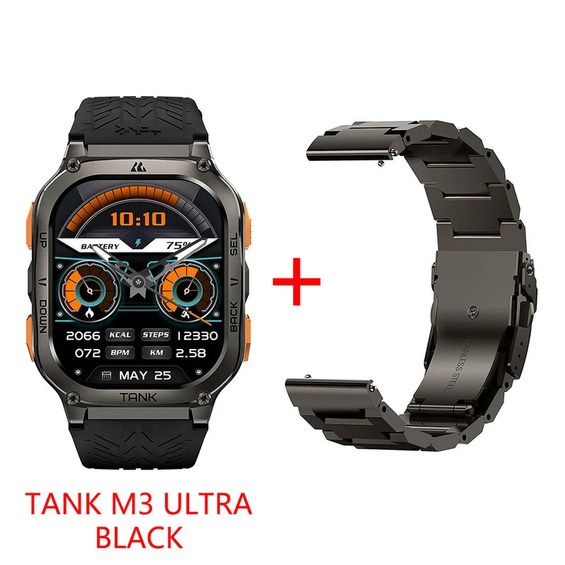 2024 KOSPET TANK M3 Ultra GPS Smartwatch – Rugged, Waterproof & Military-Grade