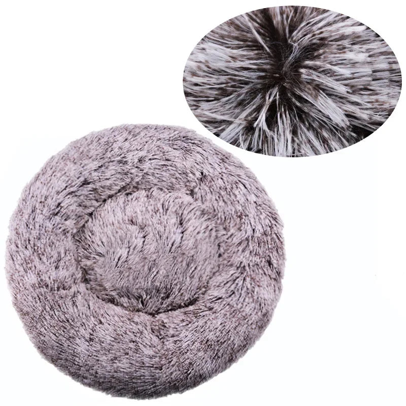 40-90cm Round Pet Bed – Super Soft Plush Dog Bed for Large & Medium Dogs, Cozy Winter Cat House