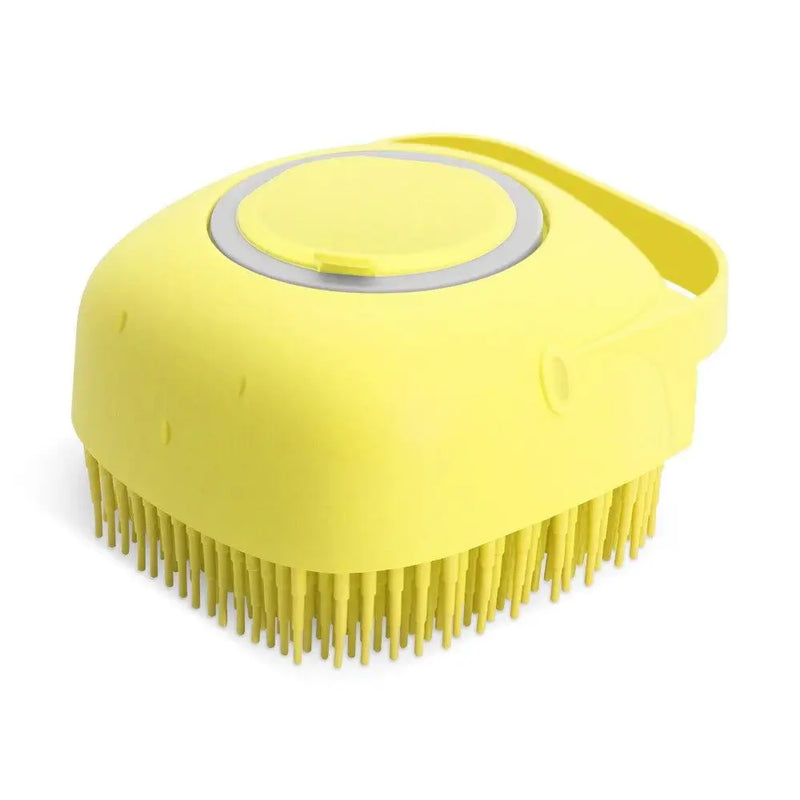 Pet Dog Shampoo Brush – 2.7oz 80ml Cat Massage Comb, Soft Silicone Rubber Grooming Scrubber for Bathing Short Hair