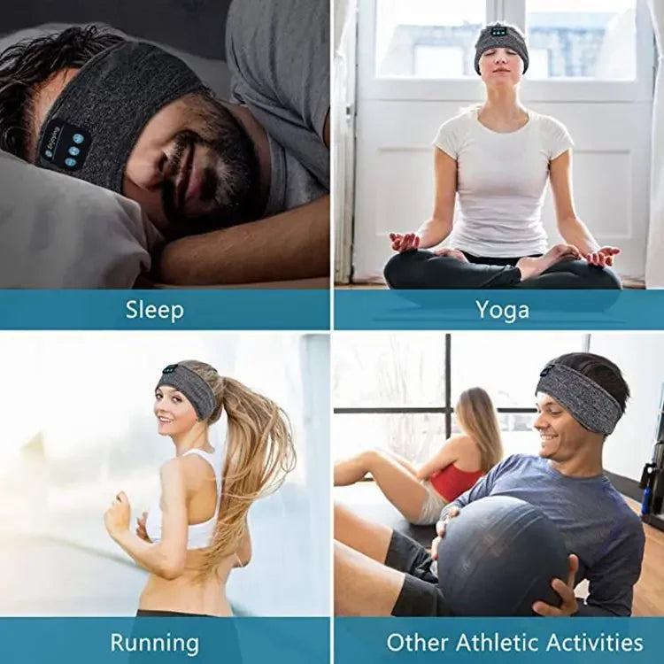 2024 Bluetooth Sports Headband – Wireless Earphones & Music Sleep Mask