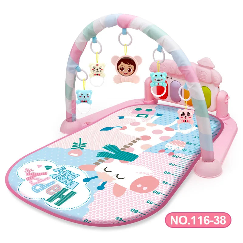 Baby Activity Gym Play Mat – Musical Multifunctional Fitness Frame & Educational Crawling Carpet