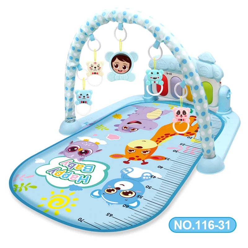 Baby Activity Gym Play Mat – Musical Multifunctional Fitness Frame & Educational Crawling Carpet