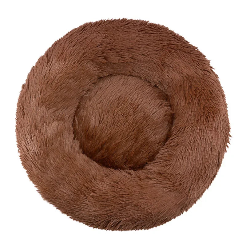 40-90cm Round Pet Bed – Super Soft Plush Dog Bed for Large & Medium Dogs, Cozy Winter Cat House