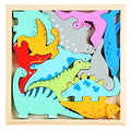 Montessori Wooden 3D Jigsaw Puzzle – Tangram Math & Shape Matching Educational Toys for Kids