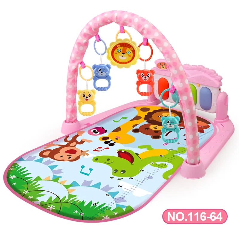 Baby Activity Gym Play Mat – Musical Multifunctional Fitness Frame & Educational Crawling Carpet