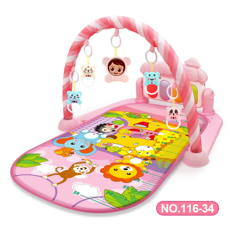 Baby Activity Gym Play Mat – Musical Multifunctional Fitness Frame & Educational Crawling Carpet