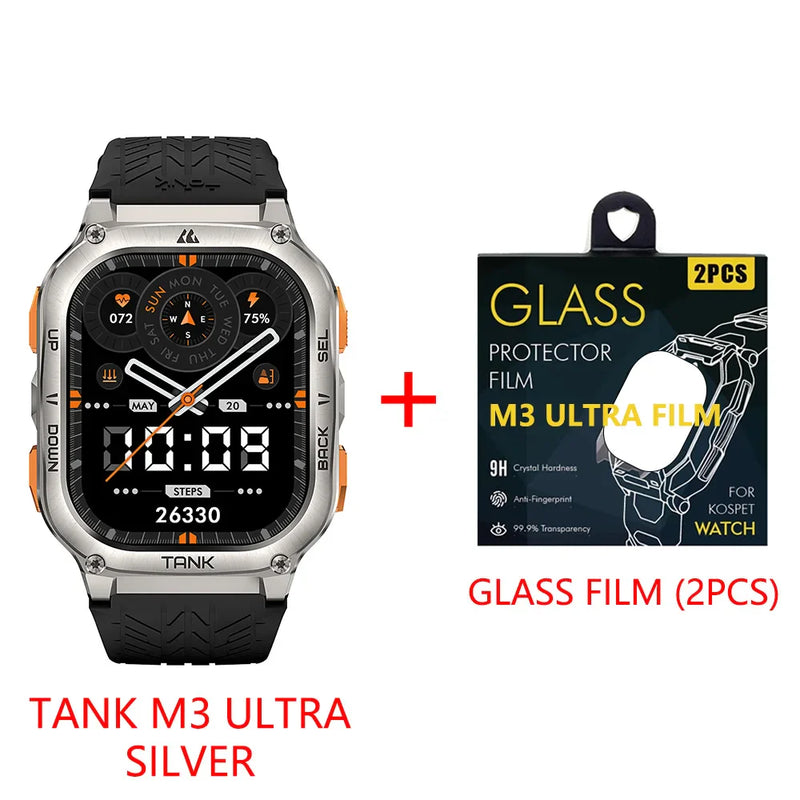 2024 KOSPET TANK M3 Ultra GPS Smartwatch – Rugged, Waterproof & Military-Grade