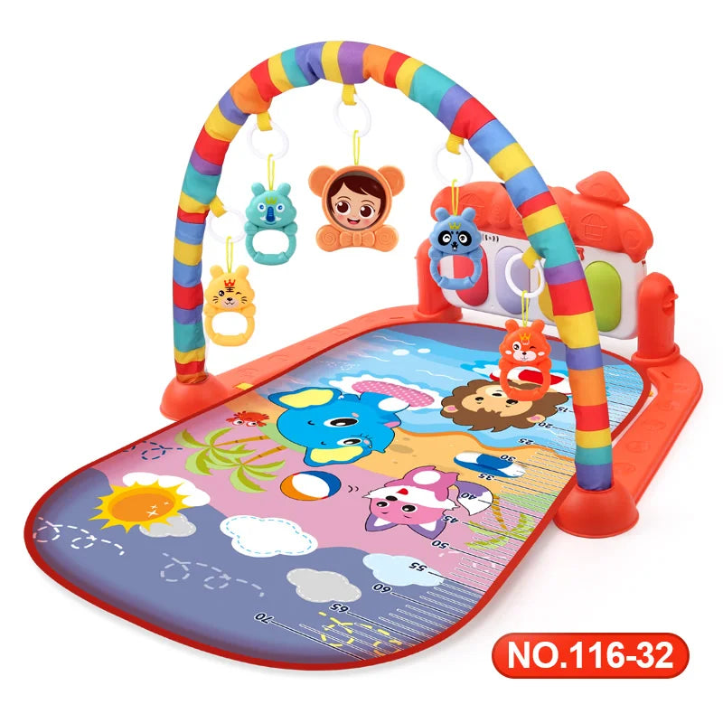 Baby Activity Gym Play Mat – Musical Multifunctional Fitness Frame & Educational Crawling Carpet