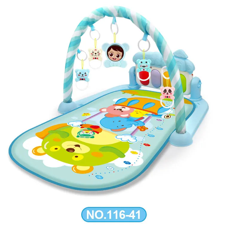 Baby Activity Gym Play Mat – Musical Multifunctional Fitness Frame & Educational Crawling Carpet