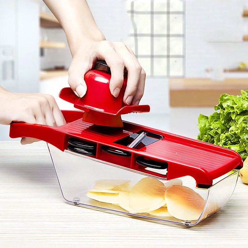 Vegetable Cutter with Steel Blade Slicer – Potato Peeler, Carrot & Cheese Grater, Kitchen Accessories