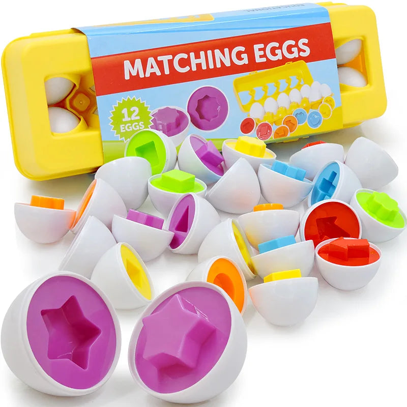 Baby Learning Educational Toy – Smart Egg Shape Matching Sorter Montessori Toy for Kids