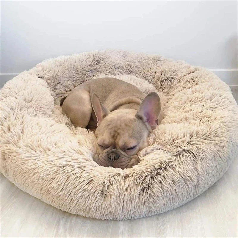 40-90cm Round Pet Bed – Super Soft Plush Dog Bed for Large & Medium Dogs, Cozy Winter Cat House