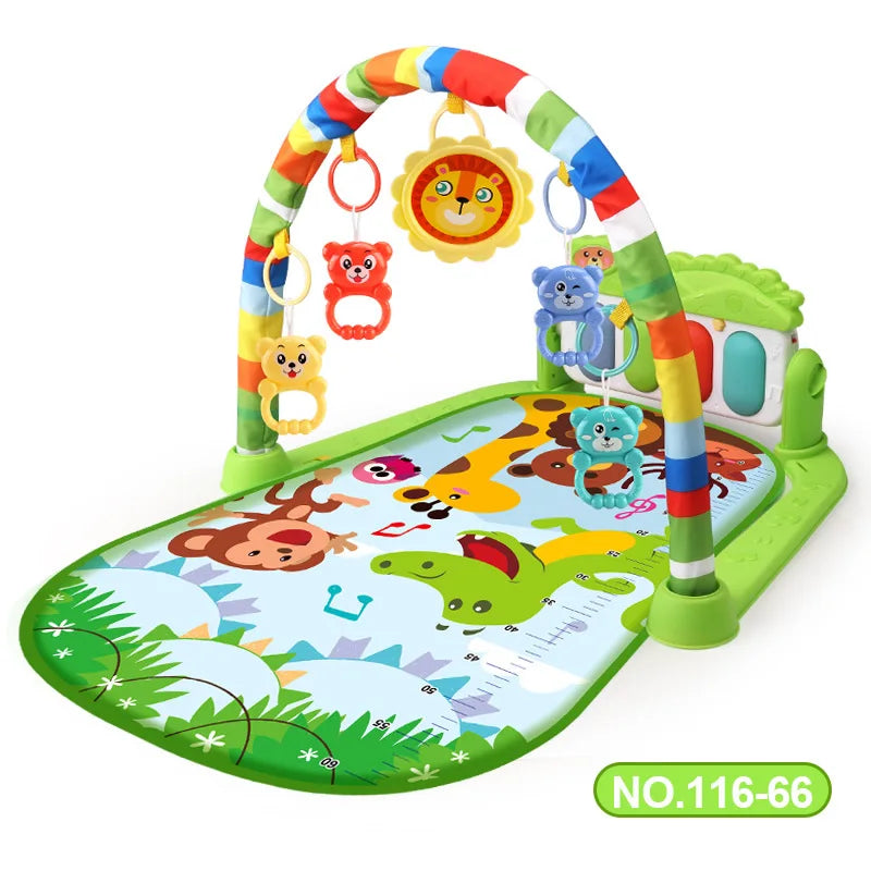 Baby Activity Gym Play Mat – Musical Multifunctional Fitness Frame & Educational Crawling Carpet