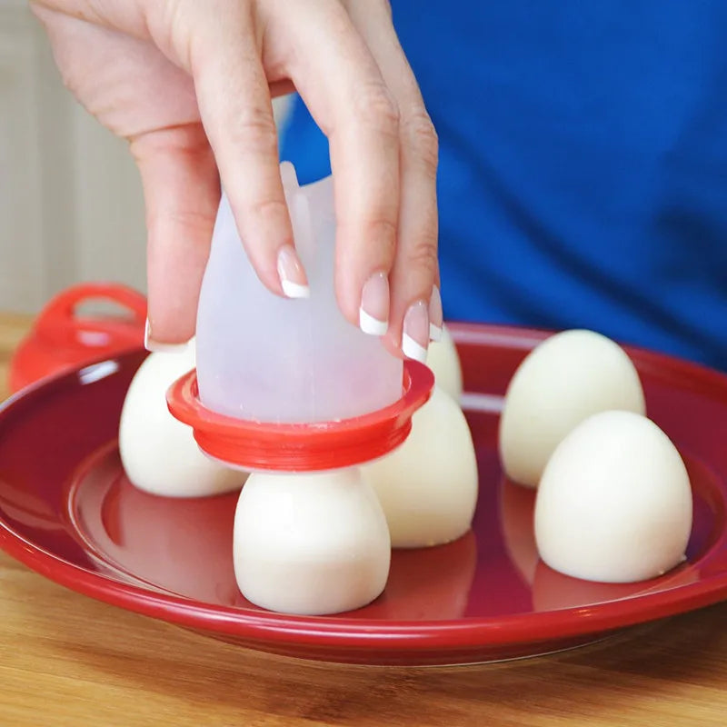 Non-stick Silicone Boiled Egg Cups – Egg Cooker Poachers & Steamed Egglettes, Kitchen Cooking Tool Gift