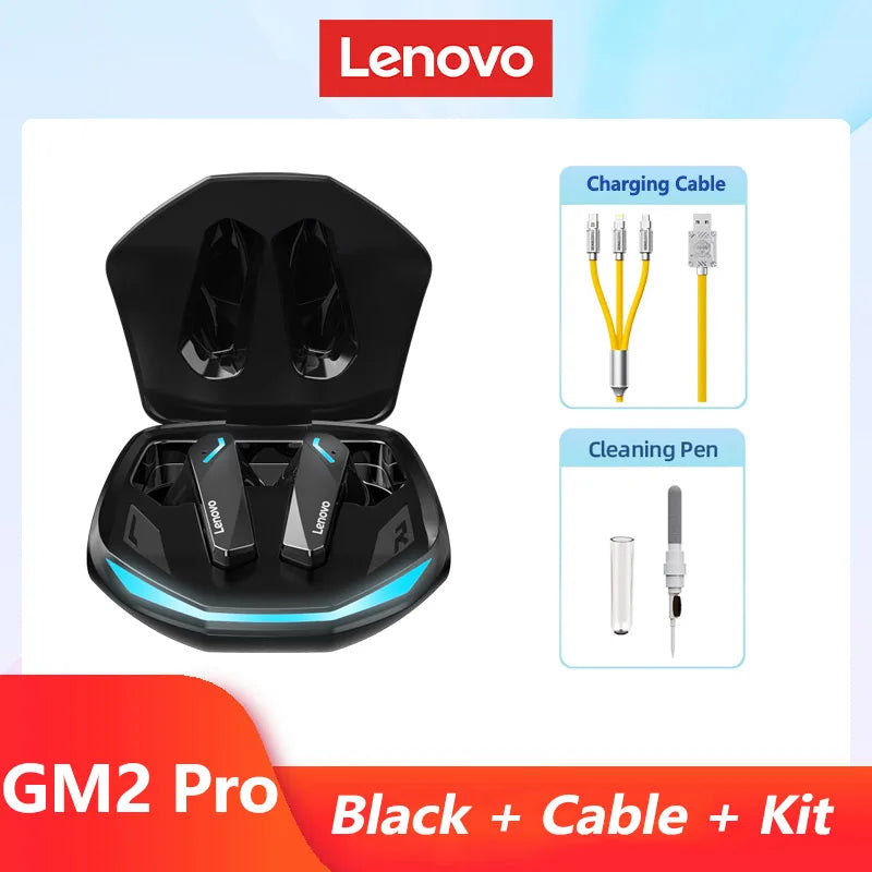 Original Lenovo GM2 Pro 5.3 Bluetooth Wireless Earbuds – Low Latency Gaming Headset with HD Call & Mic